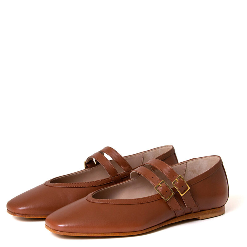 Monain Snow Women's Leather Mary Jane - Elegant & Comfortable Leather Flats - Image 2
