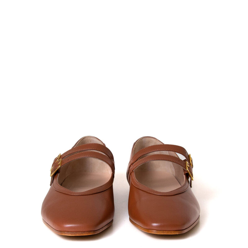 Monain Snow Women's Leather Mary Jane - Elegant & Comfortable Leather Flats - Image 3