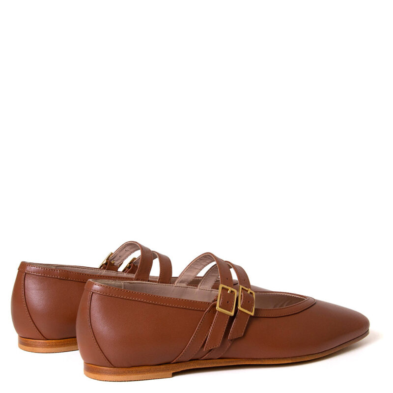 Monain Snow Women's Leather Mary Jane - Elegant & Comfortable Leather Flats - Image 4