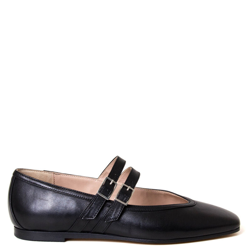 Monain Snow Women's Leather Mary Jane - Classic & Comfortable Leather Flats