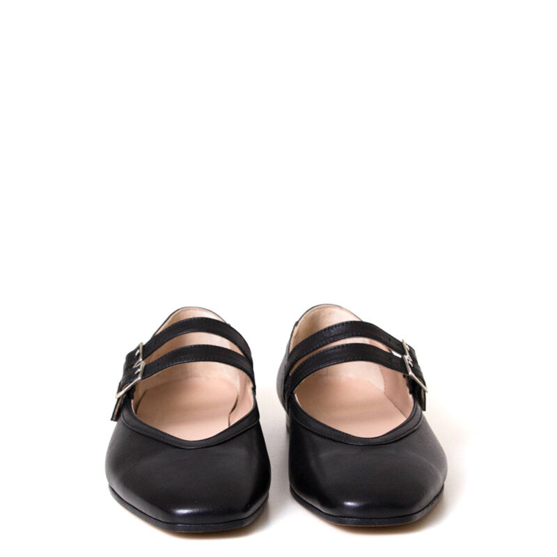 Monain Snow Women's Leather Mary Jane - Classic & Comfortable Leather Flats - Image 3