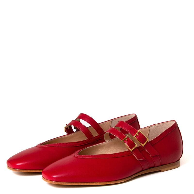 Monain Snow Women's Leather Mary Jane - Elegant & Comfortable Leather Flats - Image 2