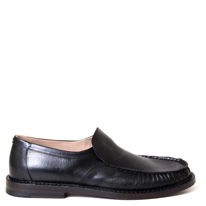 Monain Time 1F Men's Leather Slip-On Shoe - Classic & Comfortable Slip-On Loafers